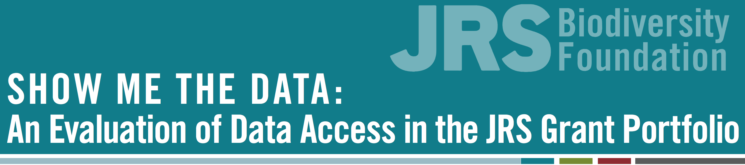 Show me the Data JRS Report on Access to Biodiversity Data in our